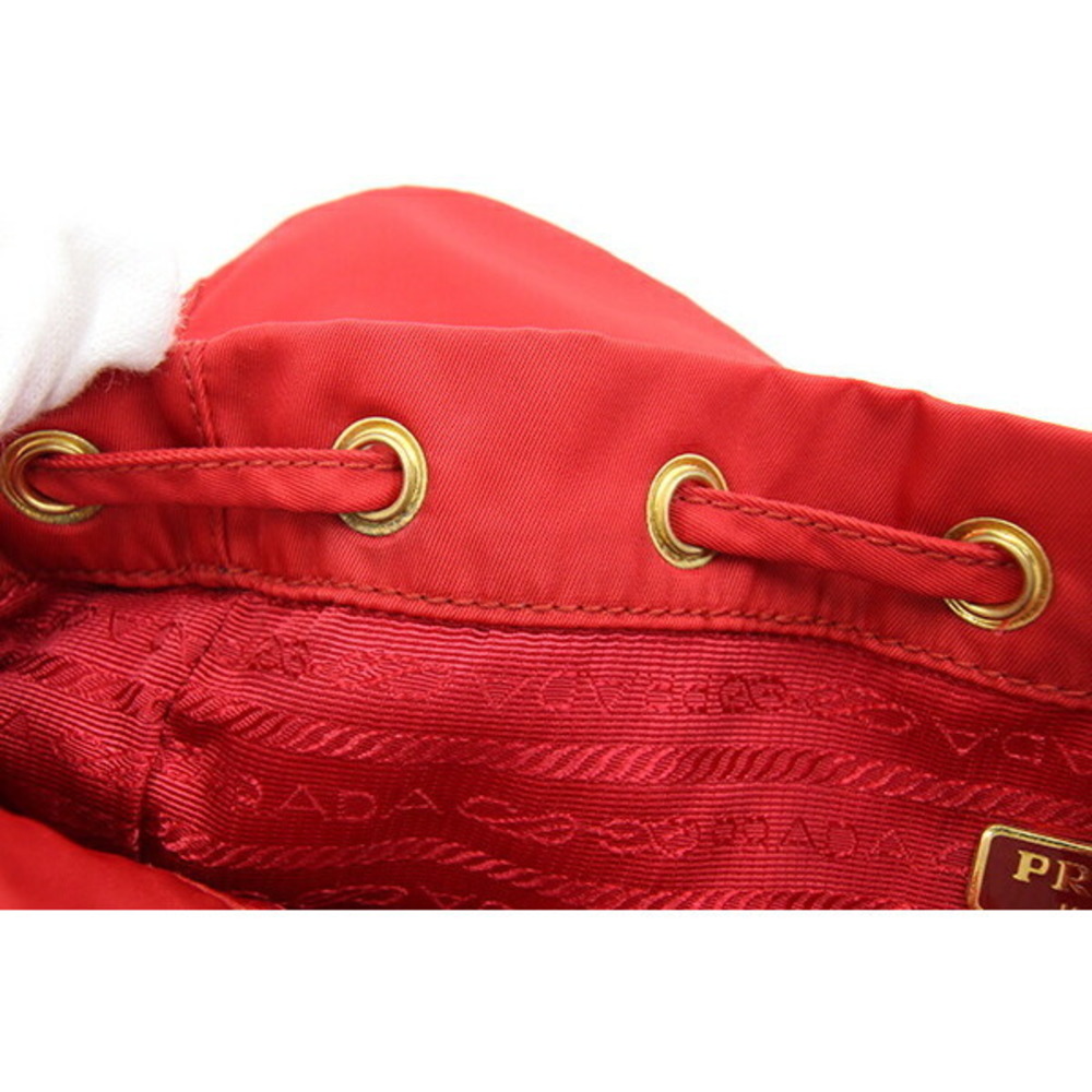 Prada Pouch Red Drawstring Nylon - image 6